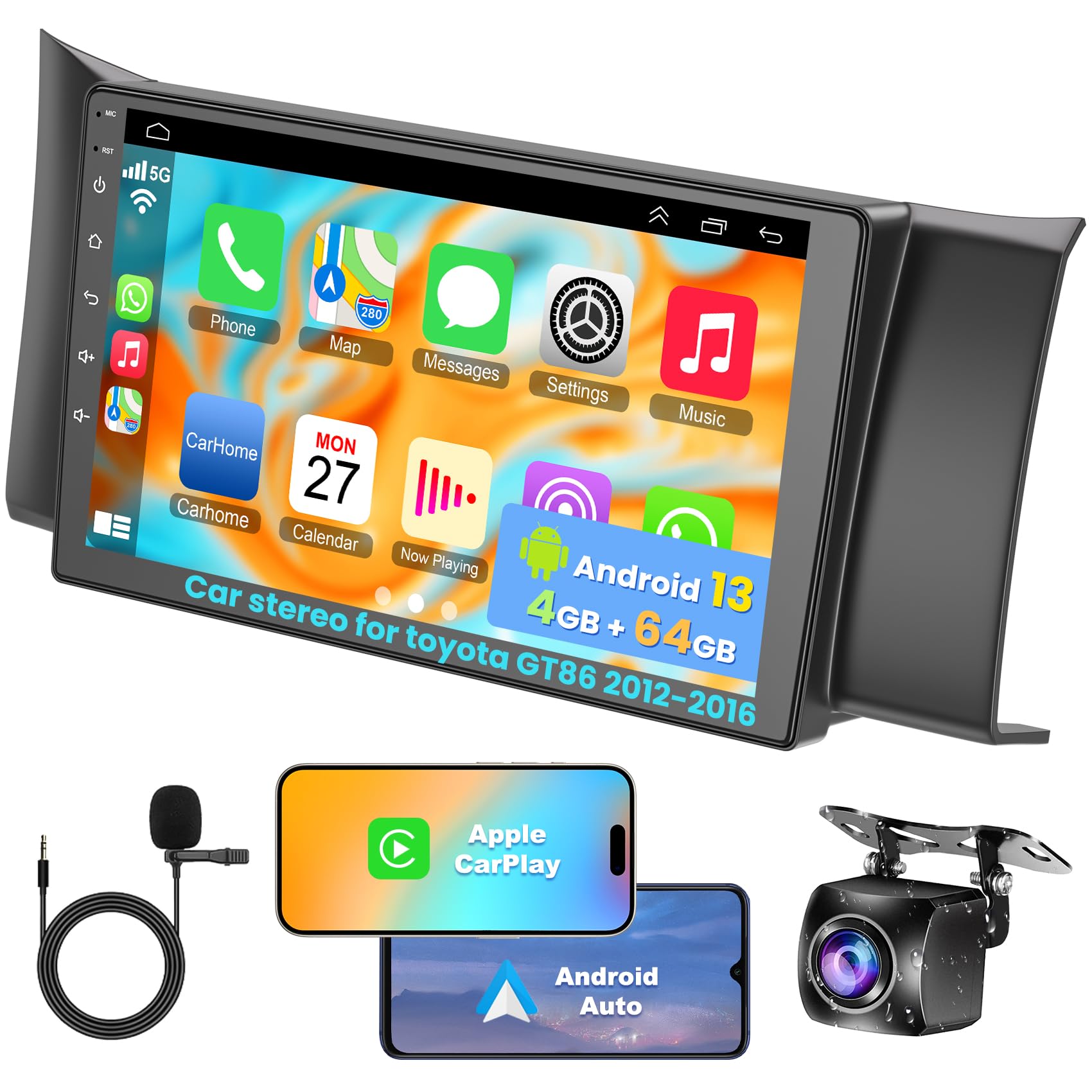 Amazon.com: 4G+64G Car Radio for Toyota GT86/Subaru BRZ 2012 2013